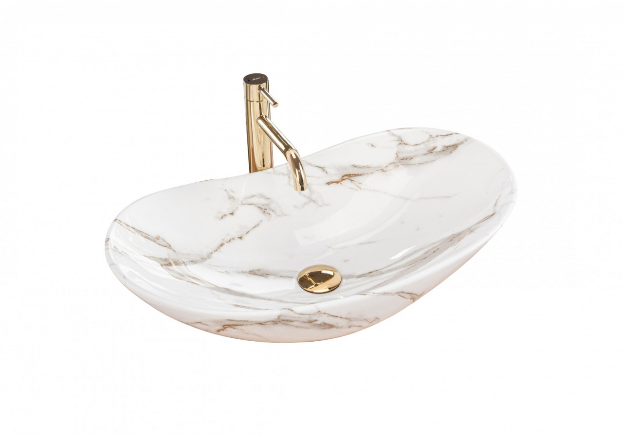 Poze Lavoar Royal Lava Marmura ceramica sanitara - 62,5 cm