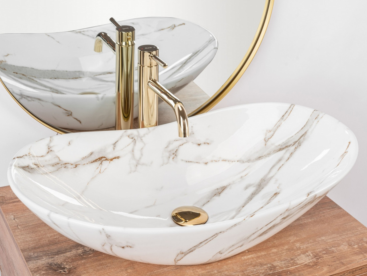 Poze Lavoar Royal Lava Marmura ceramica sanitara - 62,5 cm