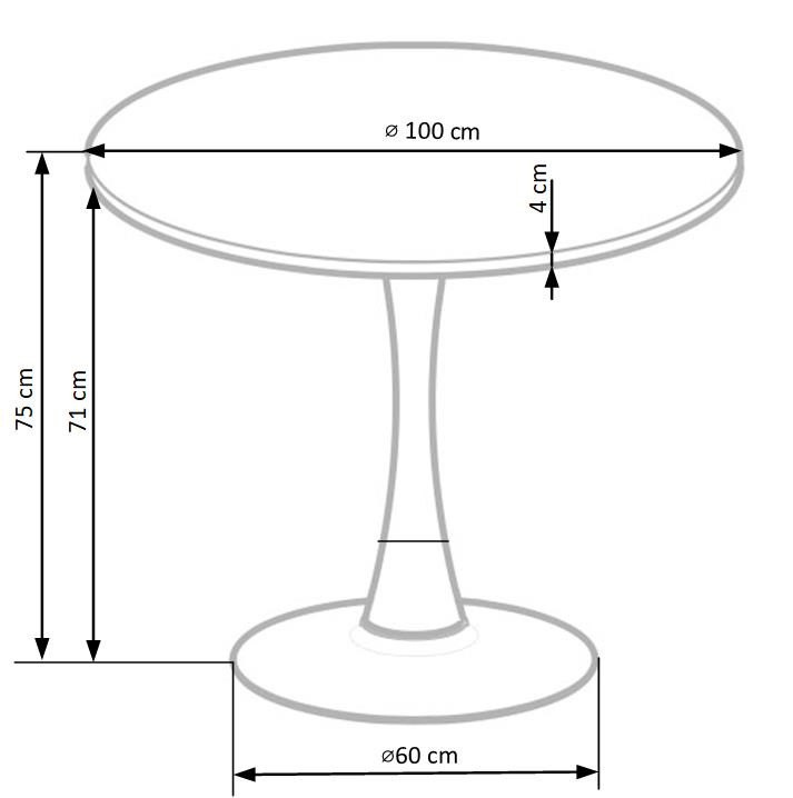 Poze Masa Carmelo furnir nuc - d100xh75 cm