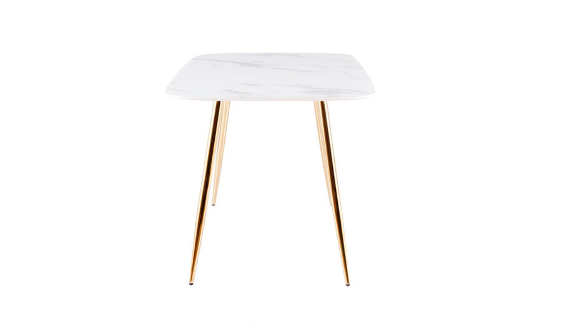 Poze Masa Ceres Marmura Alb/Gold - H75