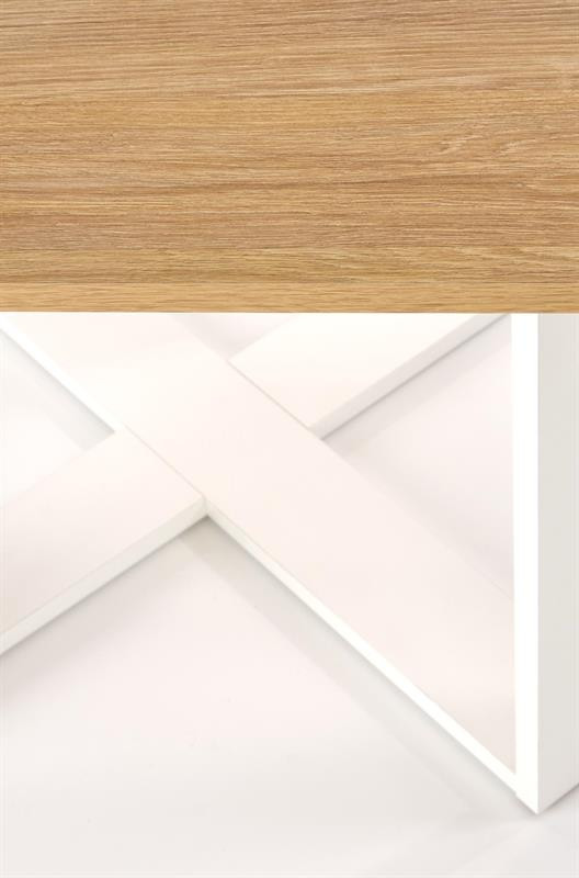 Poze Masa de cafea Cross stejar auriu/alb – H50 cm