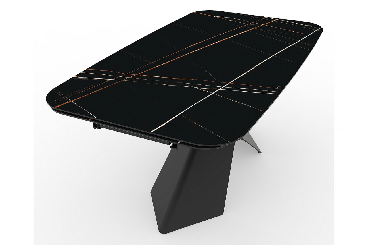 Poze Masa extensibila Avangard II Ceramic Noir Laurent negru/negru mat - L160-240 cm