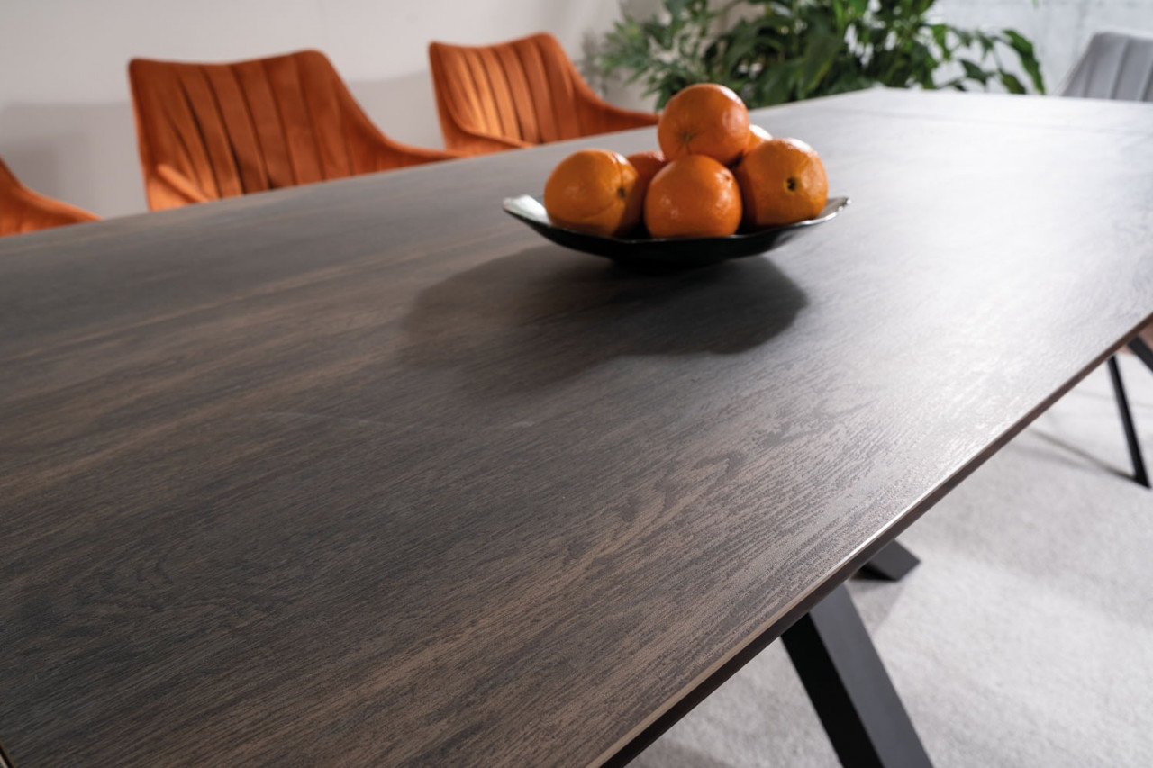 Poze Masa extensibila Columbus Ceramic maro/negru mat - L160-240 cm