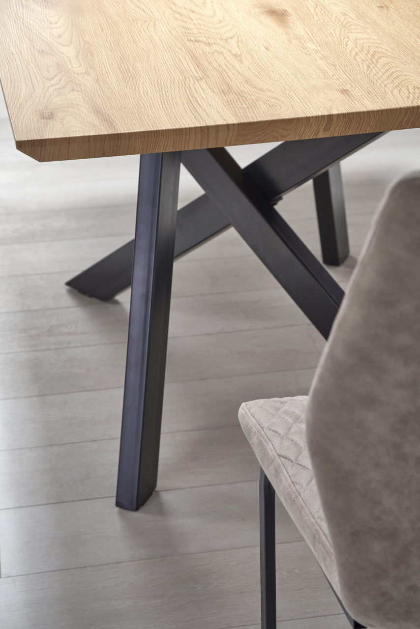 Poze Masa extensibila MDF + metal Capital - L 160-200 x l 90 x h 76 cm