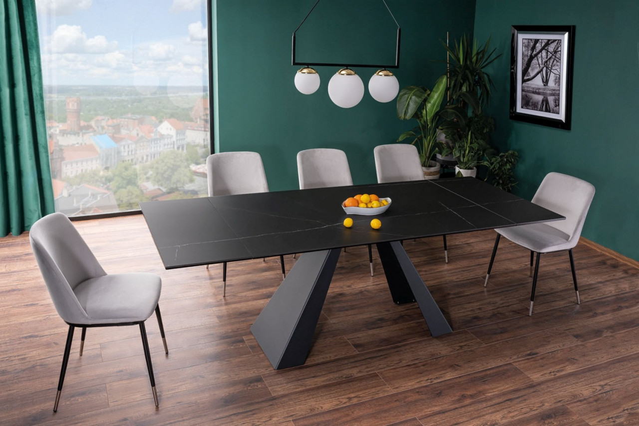 Poze Masa extensibila Salvadore Ceramic Sahara Negru - L160-240 cm