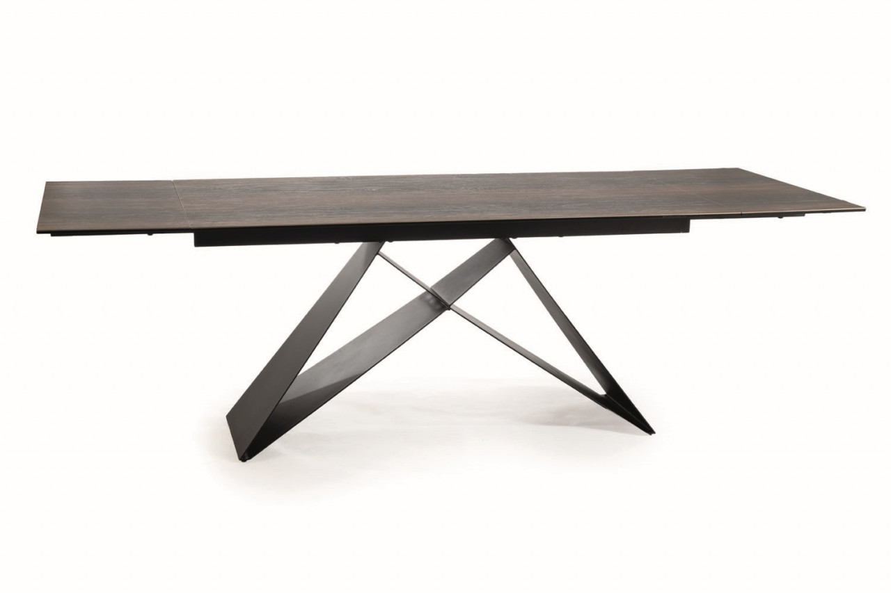 Masa extensibila westin ceramic maro/negru mat - l180-260 cm