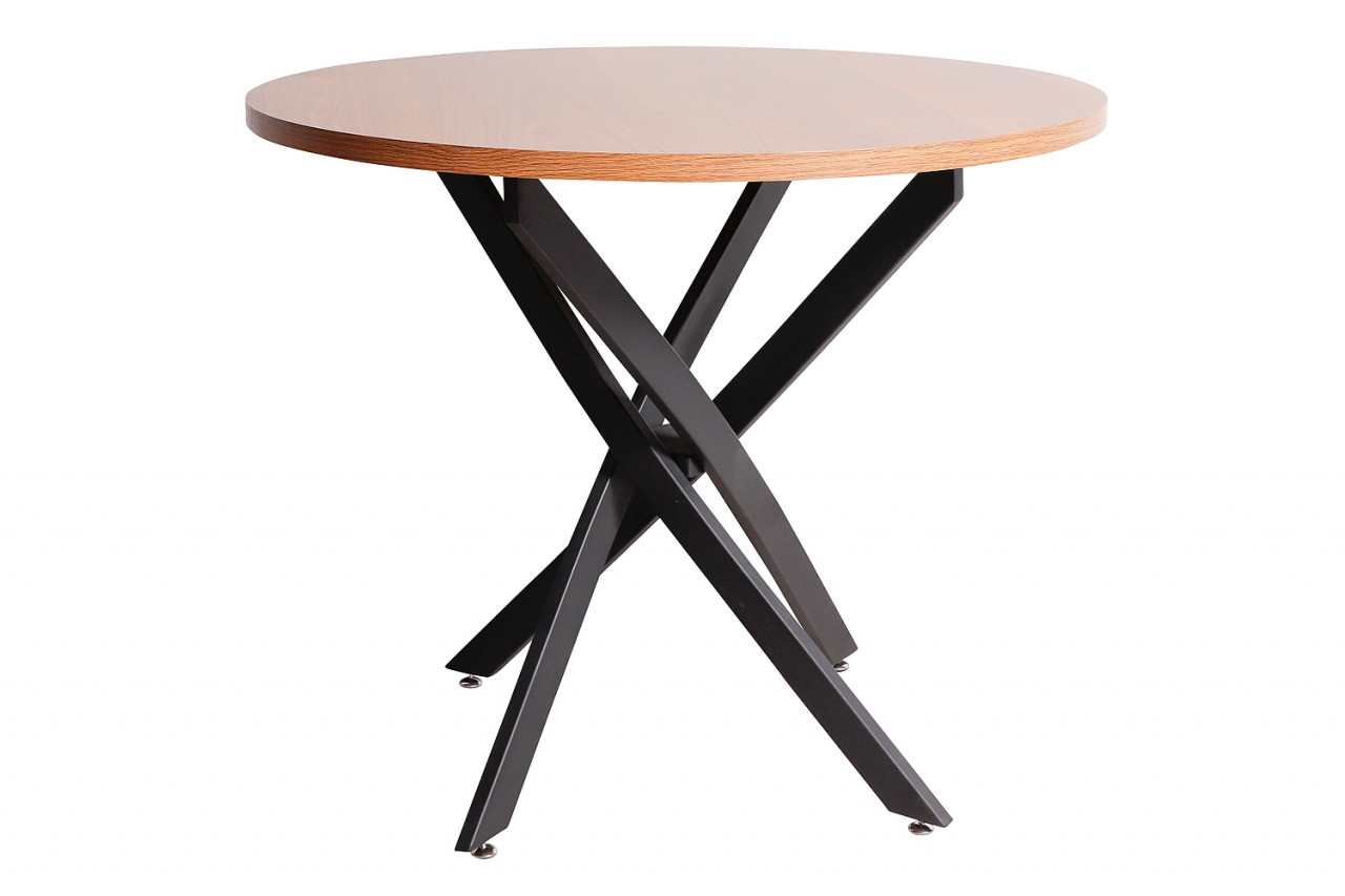 Poze Masa rotunda Agis nuc/negru - ø90 / H75 cm