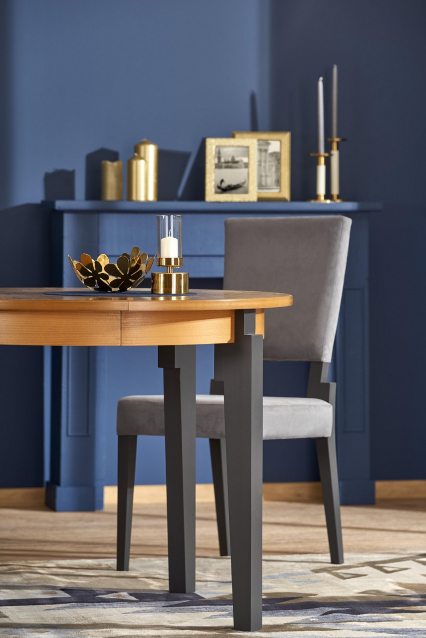 Poze Masa rotunda extensibila Sorbus stejar-grafit - L 100-200 x l 100 x h 77 cm