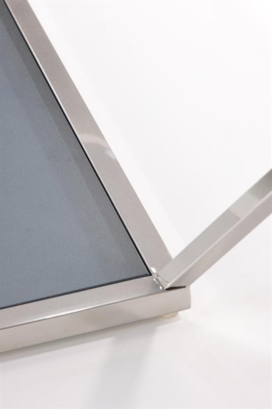 Poze Masuta cafea Fabiola Sticla/Crom - H45 cm