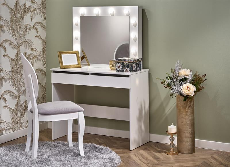Poze Masuta de toaleta Hollywood alb - H140 cm