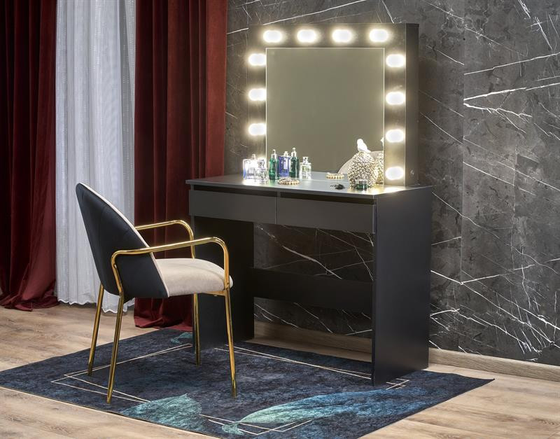 Poze Masuta de toaleta Hollywood negru – H140 cm