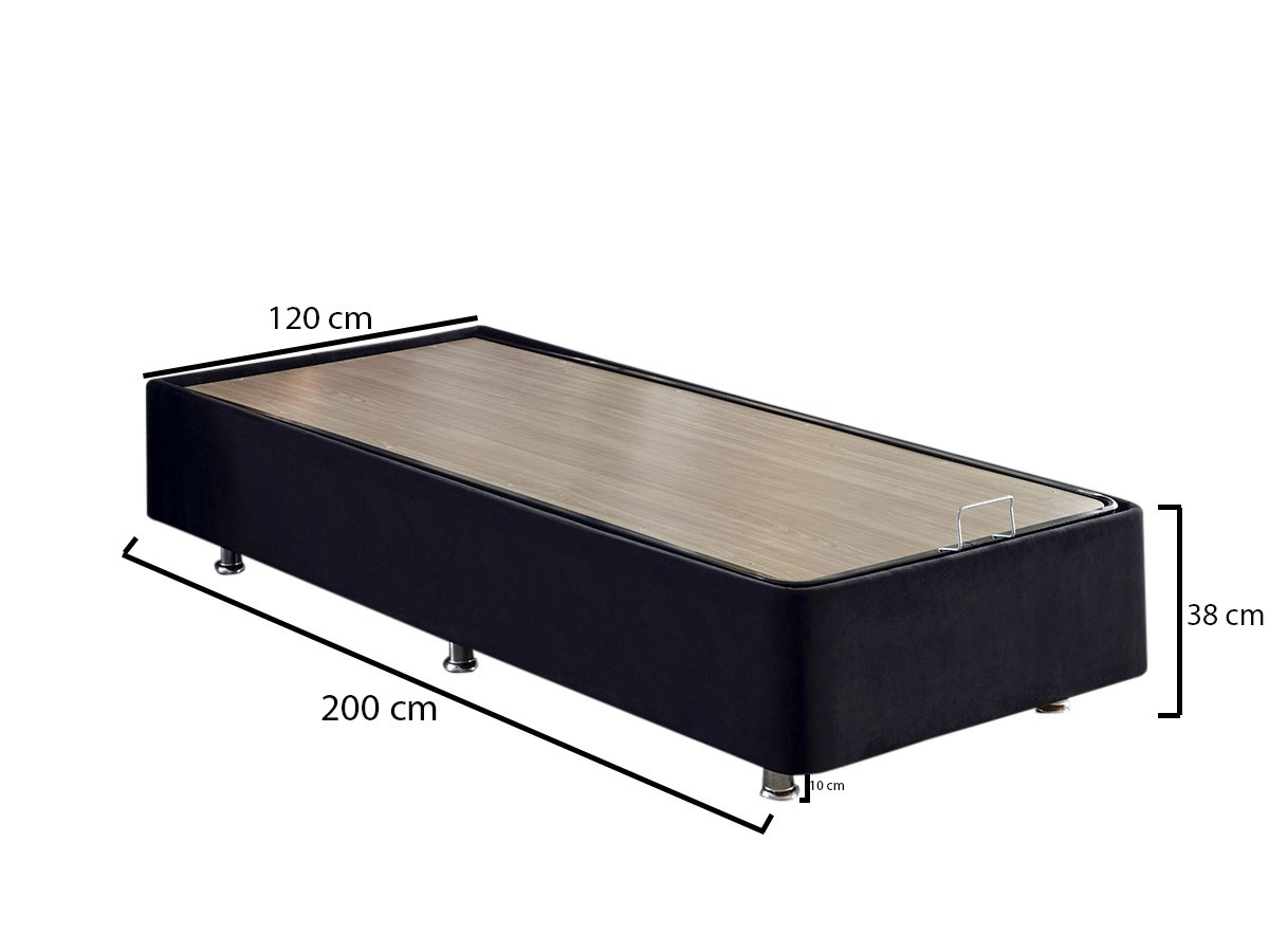 Poze Pat Ela negru 120x200 cm