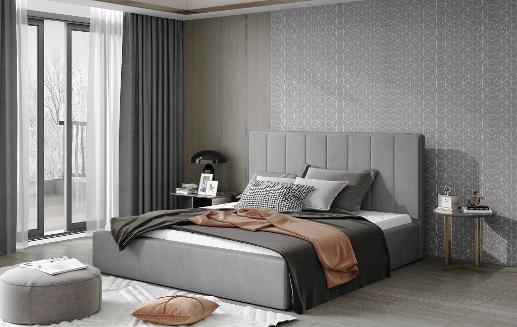 Pat tapitat audrey – 160/200, l223 x l160 x h93 cm