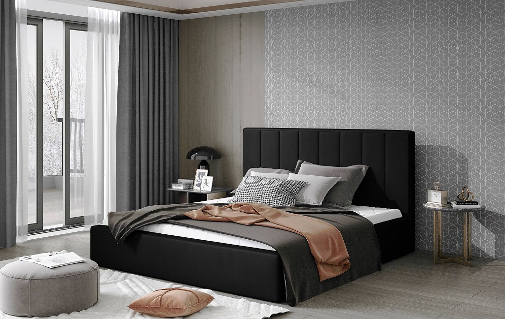 Poze Pat tapitat Audrey – 160/200, L223 x l160 x h93 cm