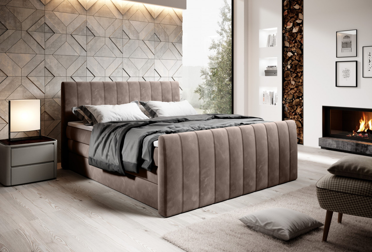 Poze Pat tapitat boxspring Carina 180x200 cm