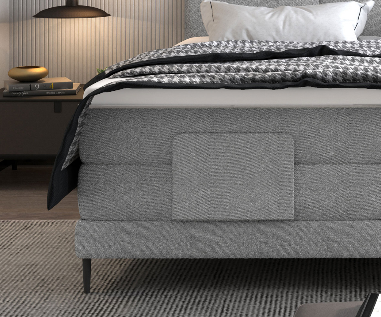 Poze Pat tapitat boxspring Carlo 180x200 cm