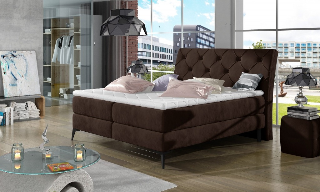 Poze Pat tapitat boxspring Laos – 160/200 cm
