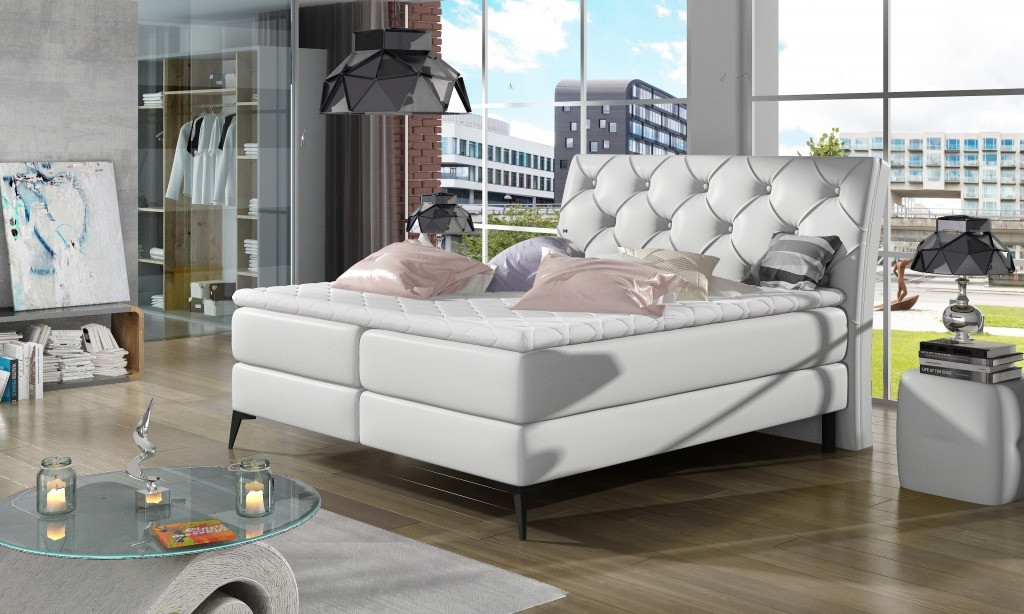 Poze Pat tapitat boxspring Laos – 160/200 cm