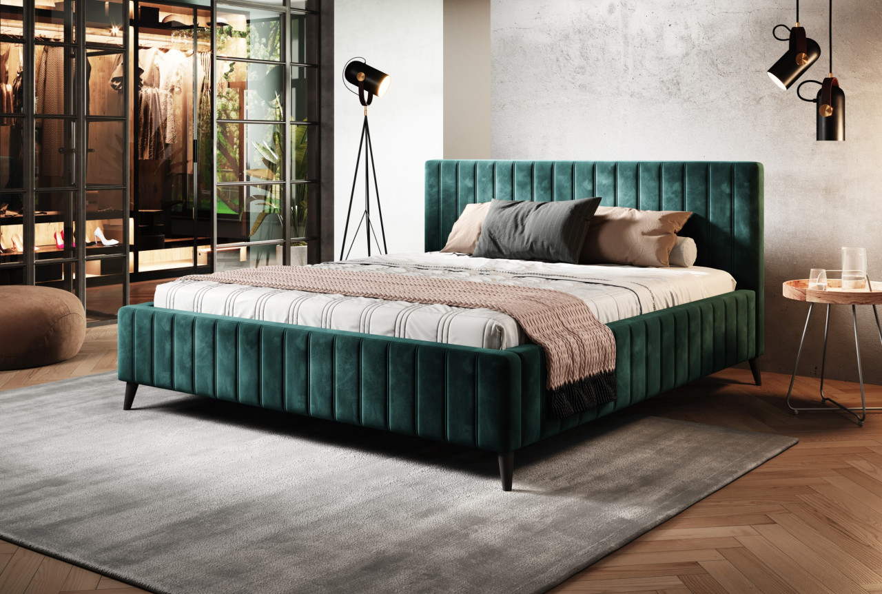 Poze Pat tapitat boxspring Maggie 140x200 cm