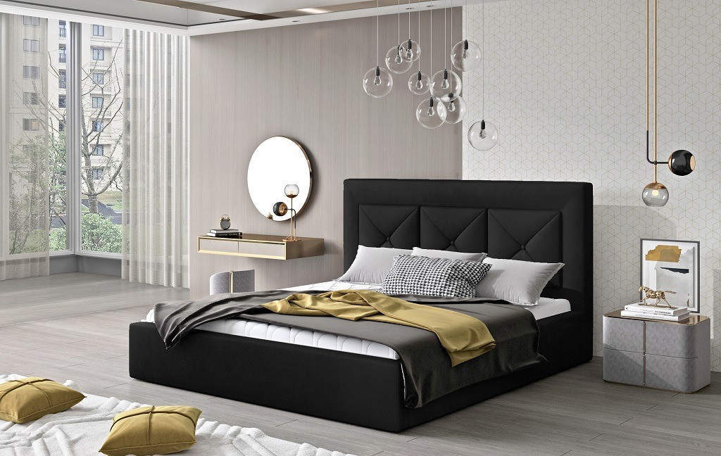 Poze Pat tapitat Cloe – 140/200, L223 x l140 x h93 cm