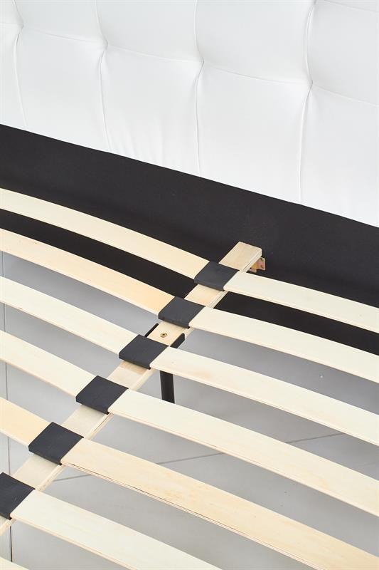 Poze Pat tapitat Samara Alb – 160×200 cm
