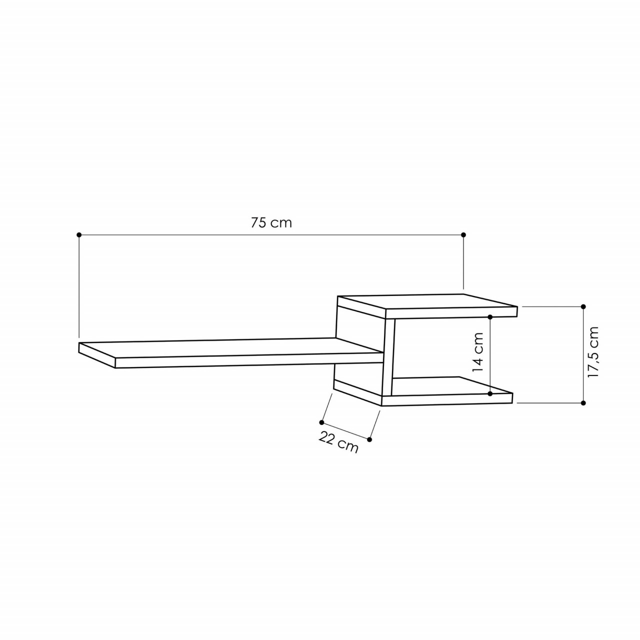 Poze Raft de perete Fork alb