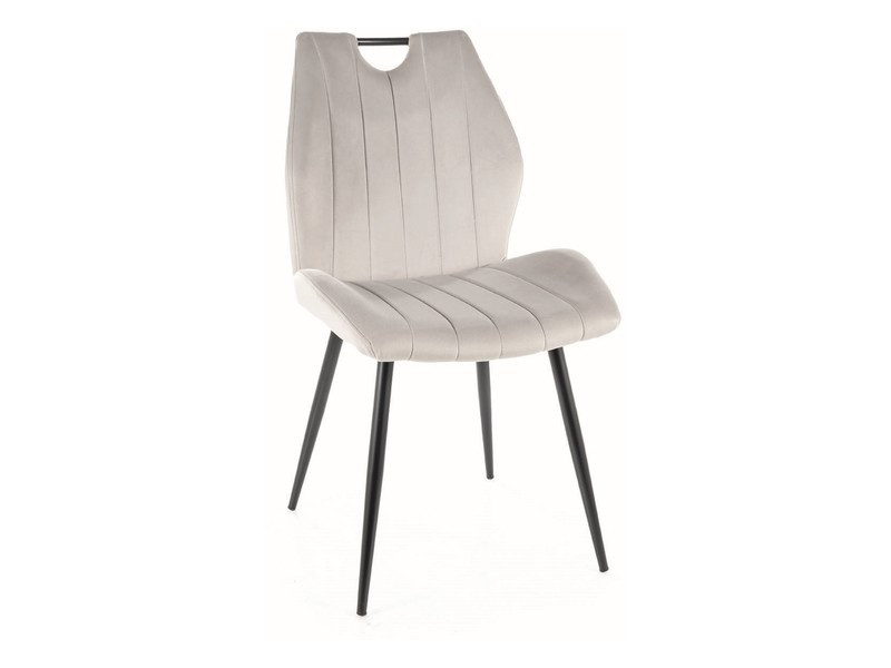 Poze Scaun Arco velvet gri deschis Blu03