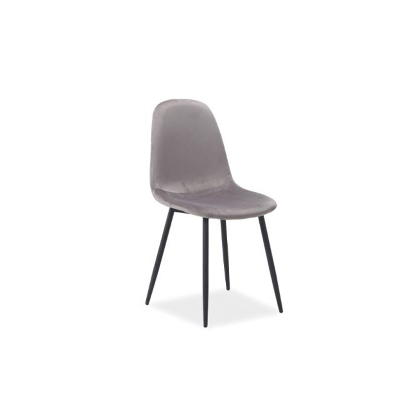 Poze Scaun catifea Fox gri - H 86 cm