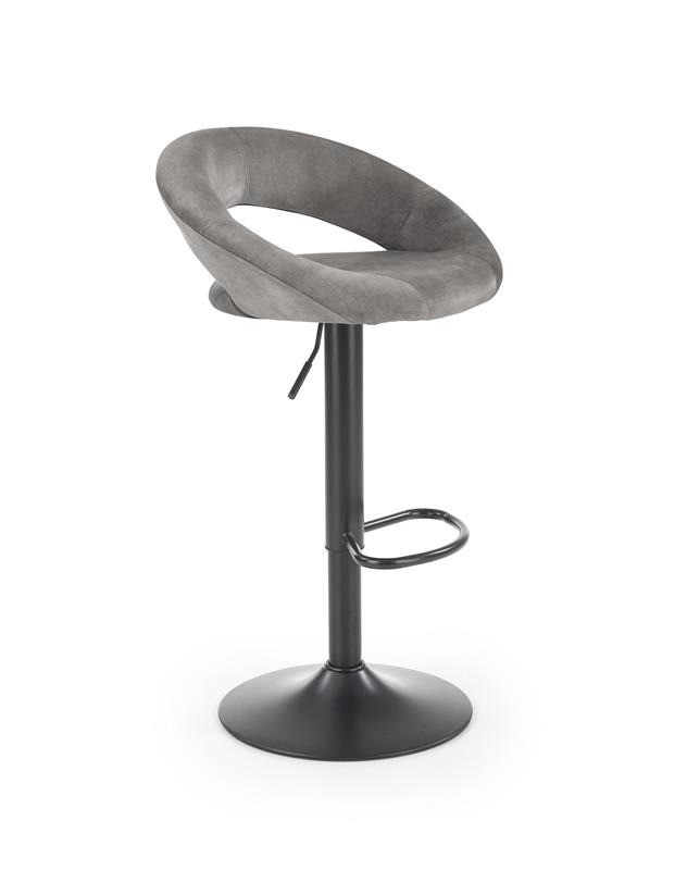Scaun de bar h-102 velvet gri