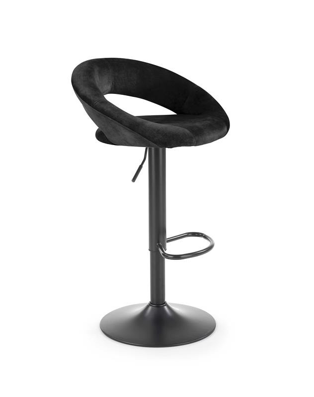 Scaun de bar h-102 velvet negru