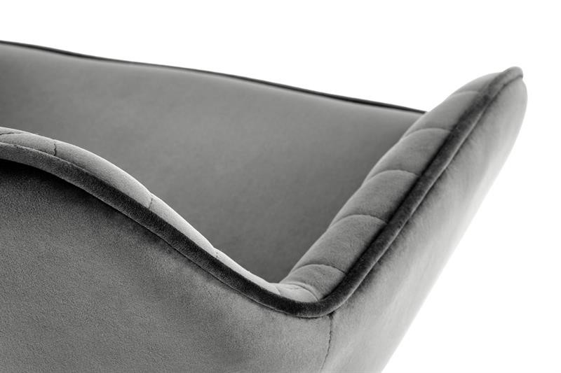 Poze Scaun de bar H-103 velvet gri – H114 cm