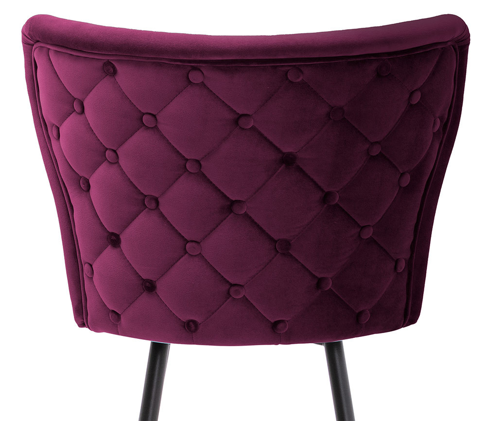Poze Scaun de bar Modena burgundy picioare negru - H70 cm