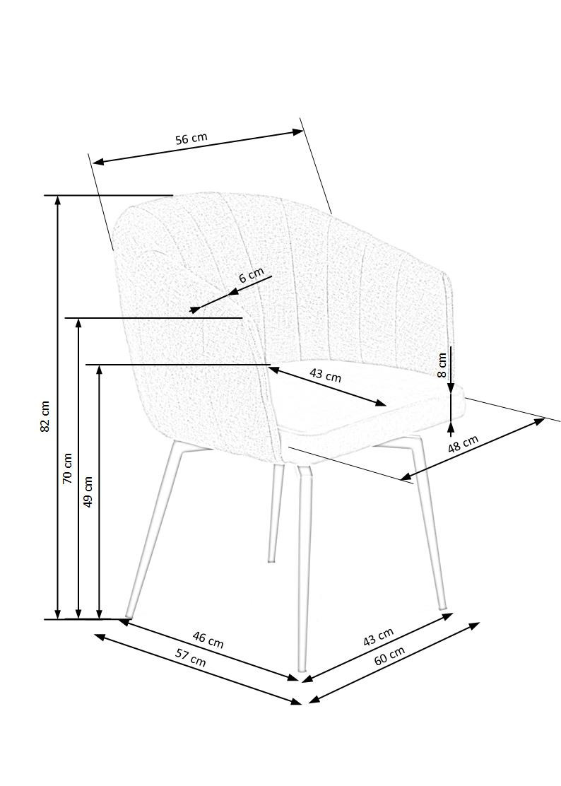 Poze Scaun K378 material gri