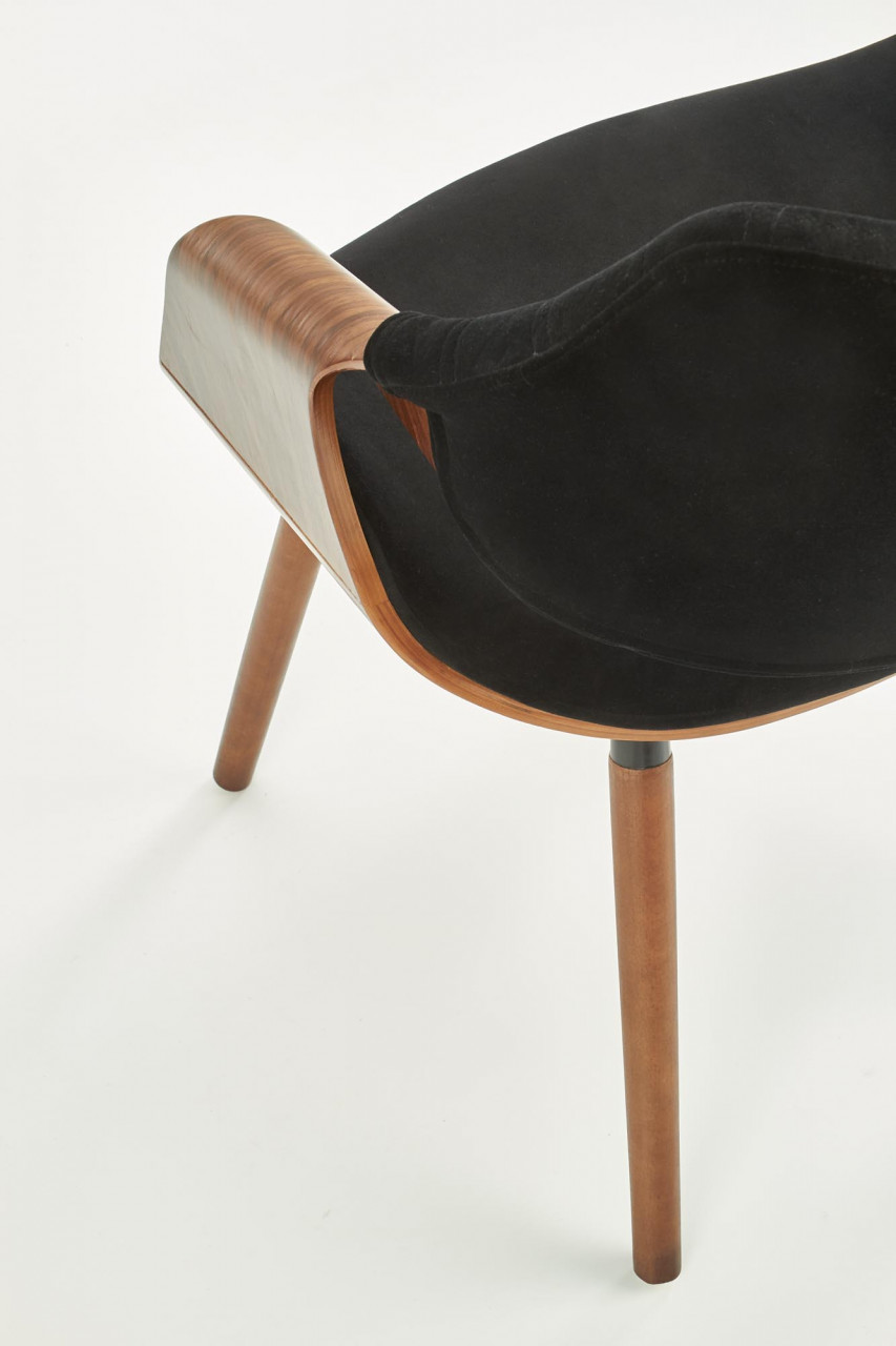 Poze Scaun K396 material catifea negru nuc