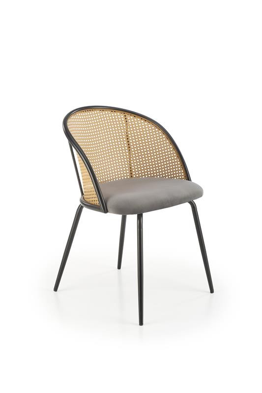 Scaun k508 ratan – velvet gri