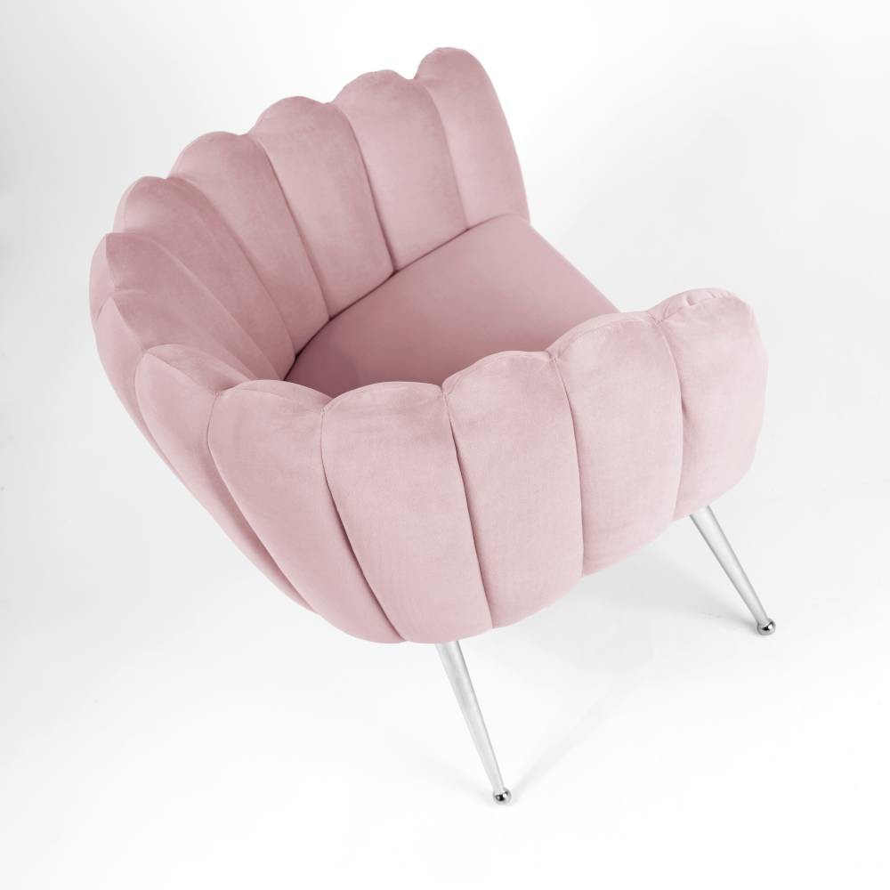 Poze Scaun Lili roz/silver – H81 cm