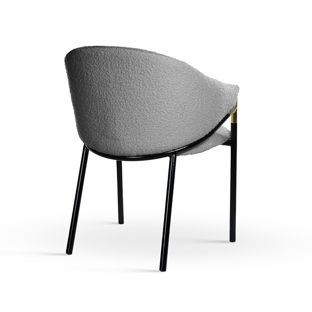 Poze Scaun plusat Fancy gri - H77 cm
