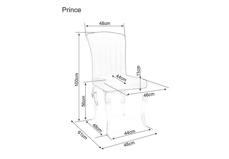 Poze Scaun Prince velvet negru - H100 cm