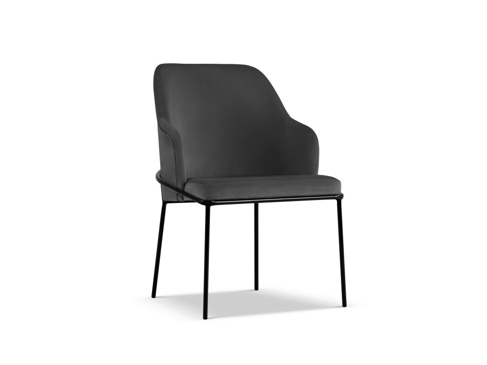 Poze Scaun tapitat cu catifea Sandrine - H84 cm