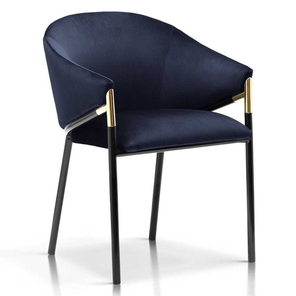 Scaun tapitat fancy albastru – h77 cm
