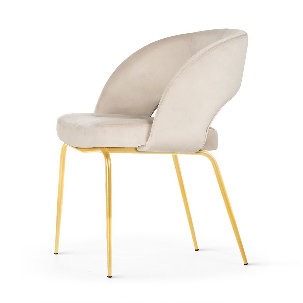 Poze Scaun tapitat Lizbona bleumarin/gold – H79 cm