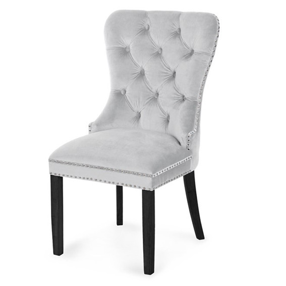 Poze Scaun tapitat Madame negru-gri deschis - H 101 cm