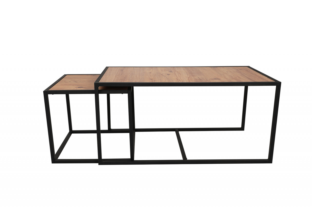 Poze Set 2 masute de cafea Atlantis nuc/negru