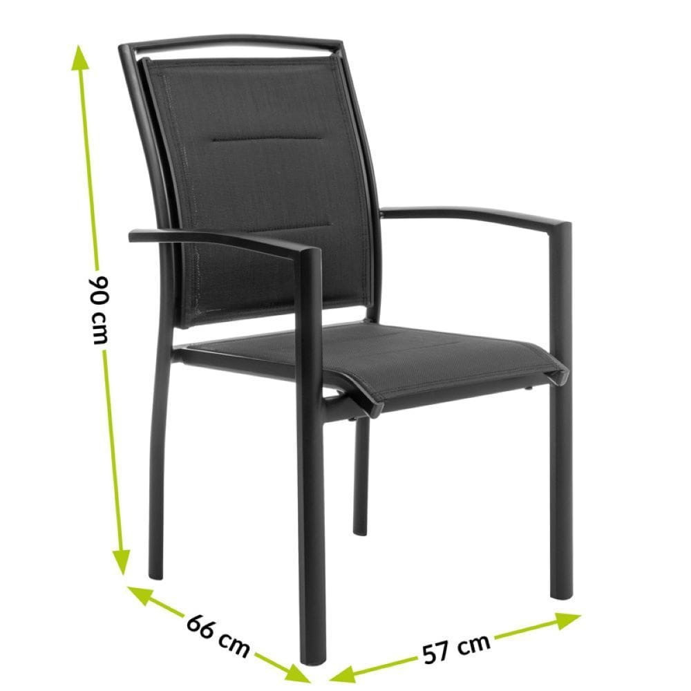 Poze Set 4 scaune Wenus negru H90 cm