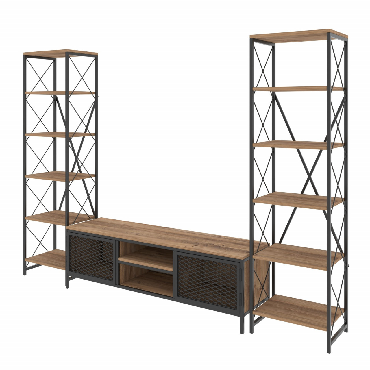 Poze Set Comoda TV + 2 rafturi Maxim (3 piese)