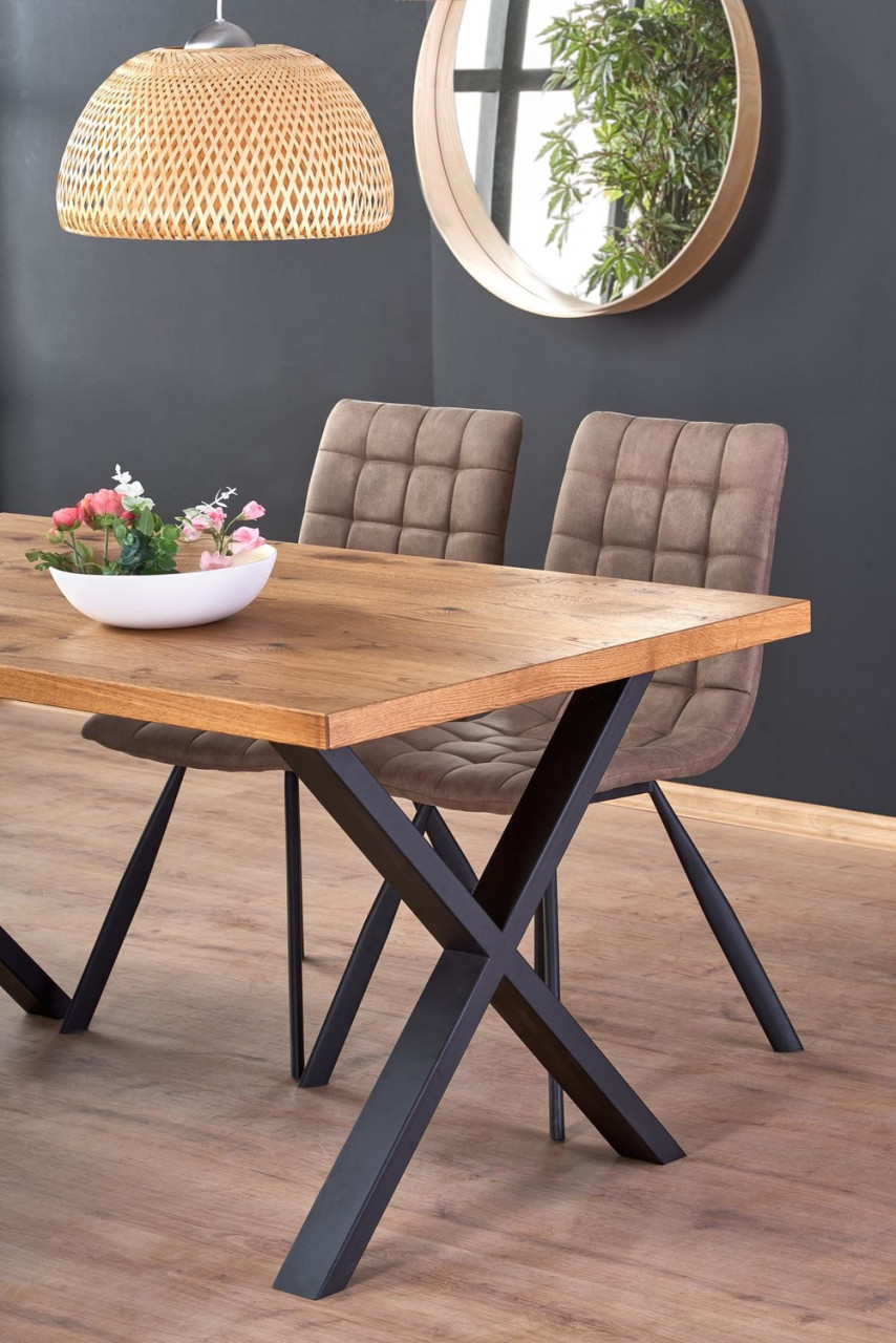 Poze Set masa extensibila Xavier L160-250 cm + 4 scaune K280 maro