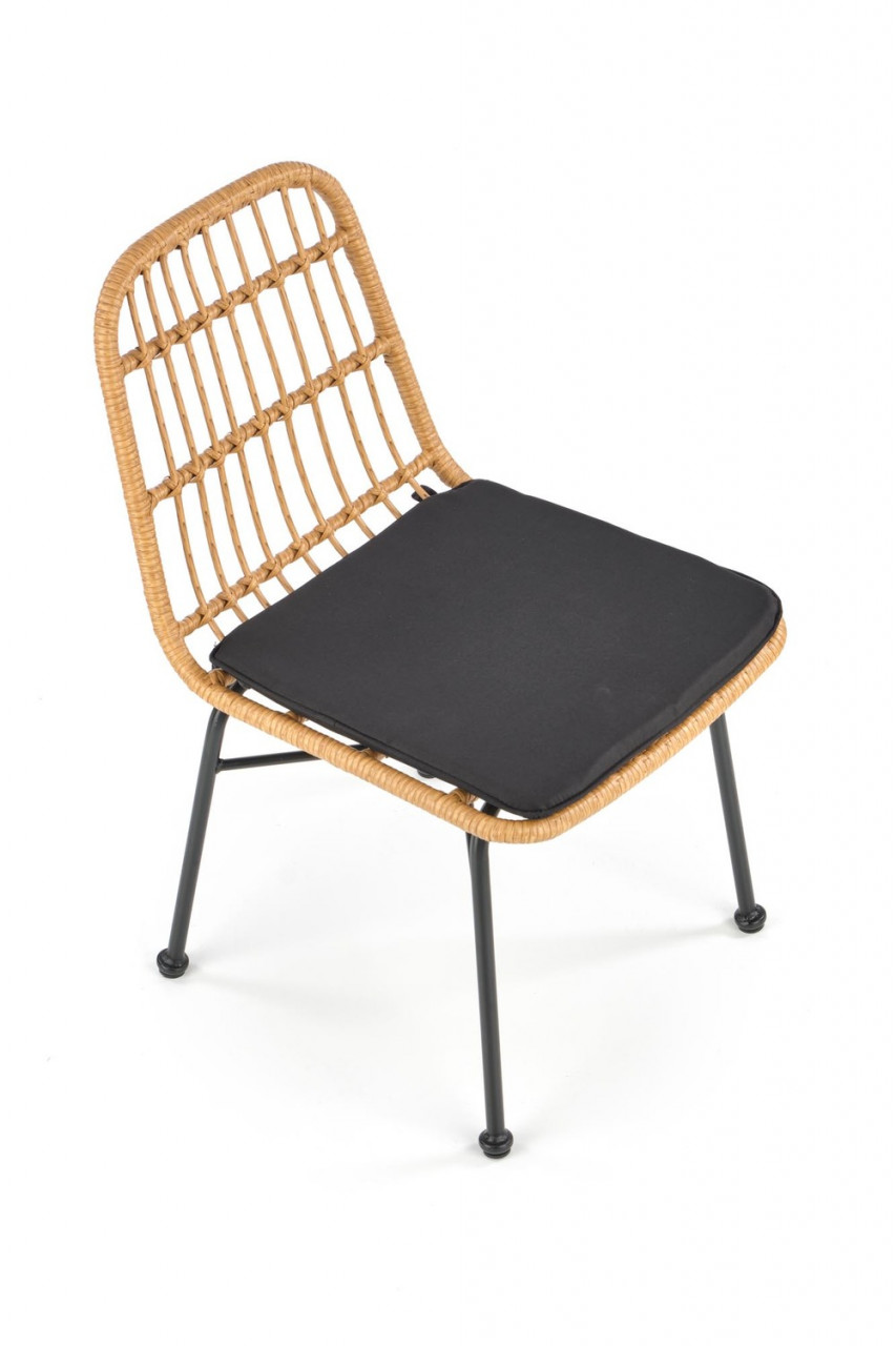 Poze Set masa Jackson L160 cm + 4 scaune K401 ratan natural/negru