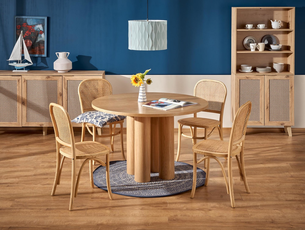 Poze Set masa rotunda Elefante + 4 scaune K502 ratan