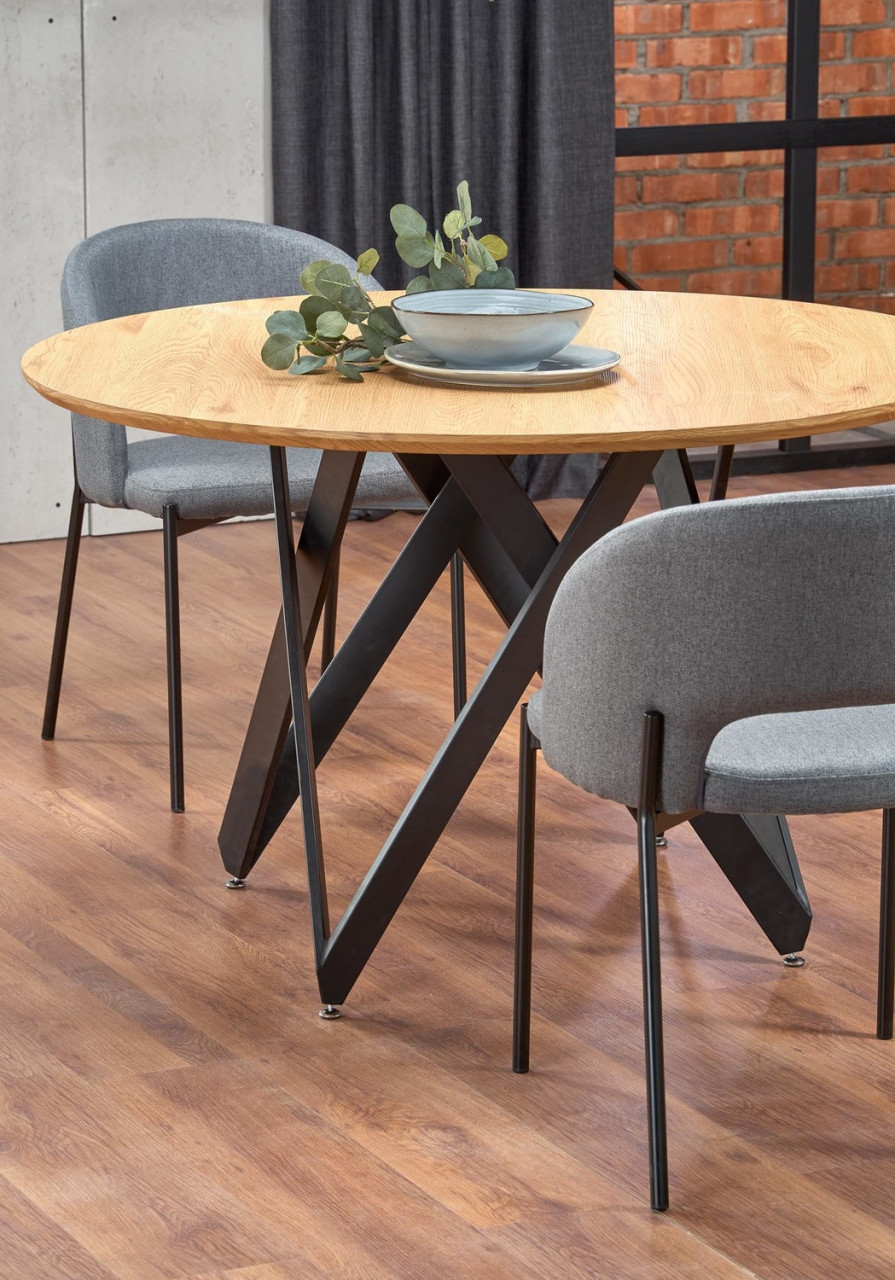 Poze Set masa rotunda Mozambik ø120 cm + 4 scaune K373 gri