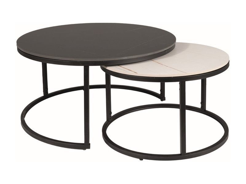 Set mese de cafea ferrante a – negru mat + alb mat